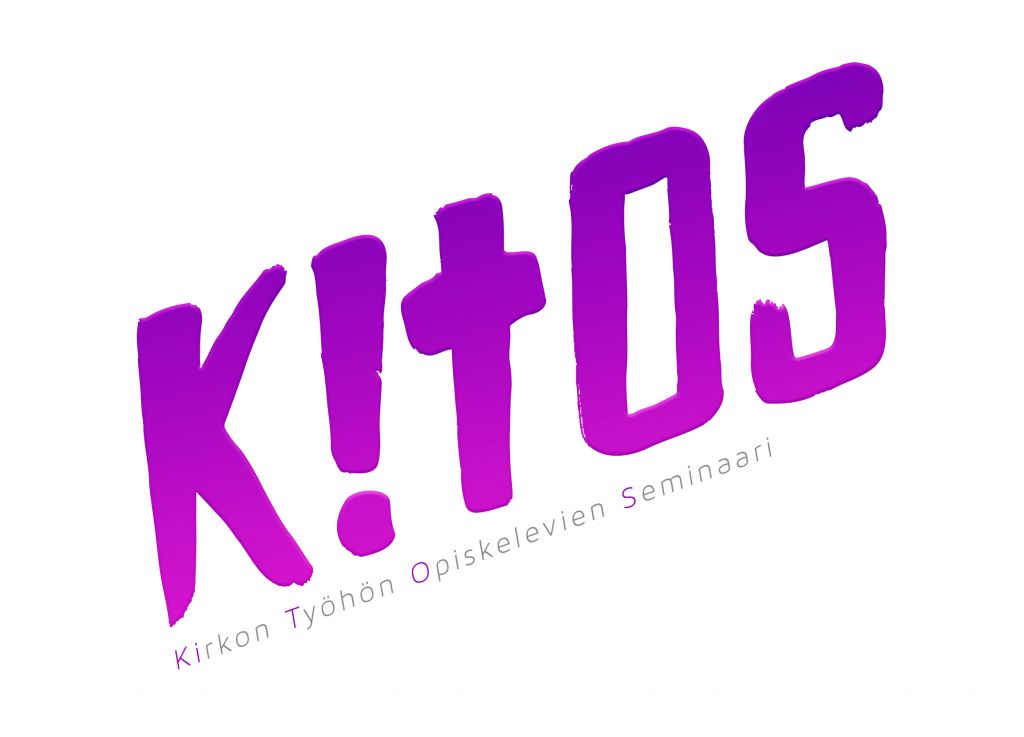 Kitos-päivän logo, violetti Kitos -teksti vinosti vasemmlat oikealle valkoisella pohjalla